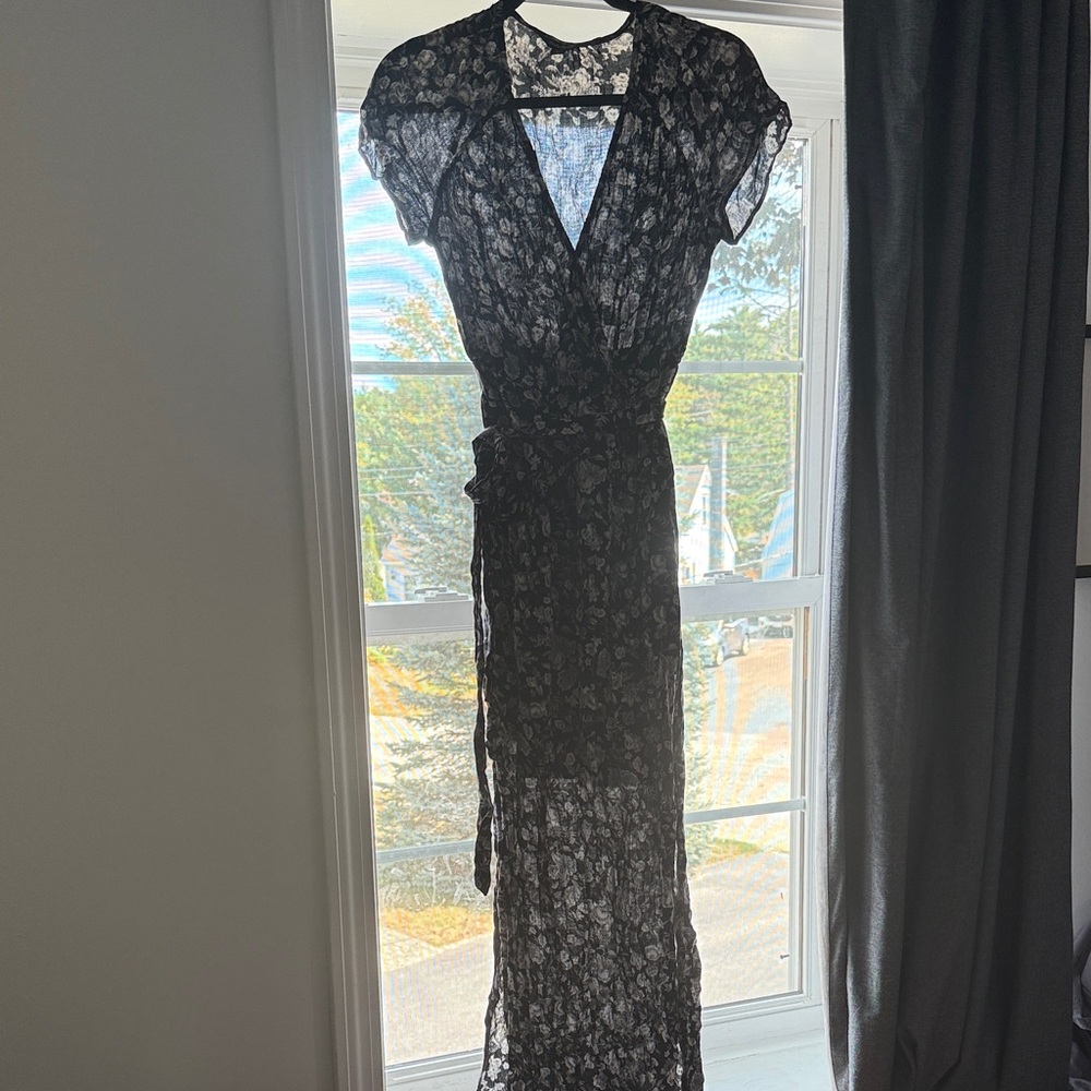 Lucky Brand Black and White Floral Dress